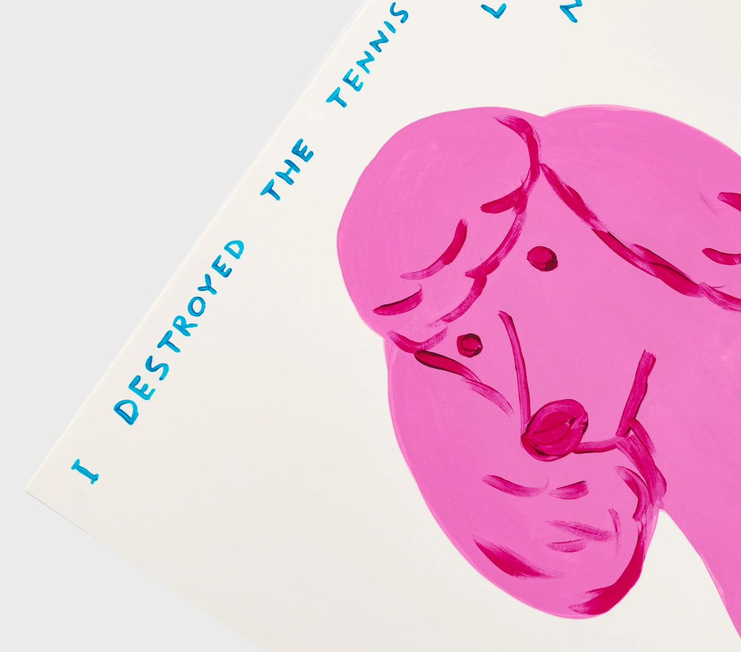 'I Destroyed The Tennis Ball, 2023' by David Shrigley