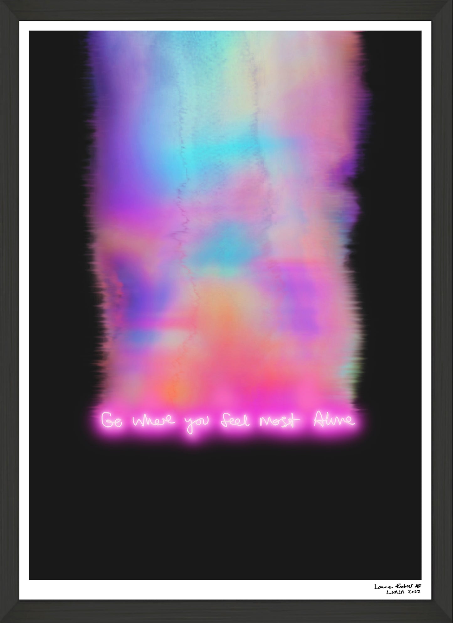 'Go Where You Feel Most Alive - Rainbow Trail (Supersize)' by Lauren Baker